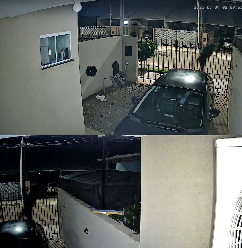 Câmera flagra homem invadindo casa em Sarandi