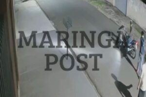Câmera flagra momento que homem é assassinado por dois homens armados em Maringá; VÍDEO