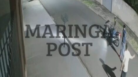 Câmera flagra momento que homem é assassinado por dois homens armados em Maringá; VÍDEO