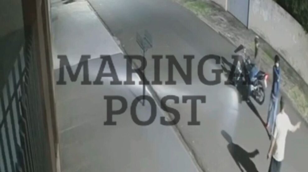 Câmera flagra momento que homem é assassinado por dois homens armados em Maringá; VÍDEO