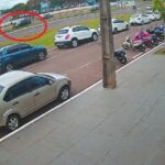 Câmeras de segurança registram atropelamento de trabalhador na Avenida Colombo, em Maringá