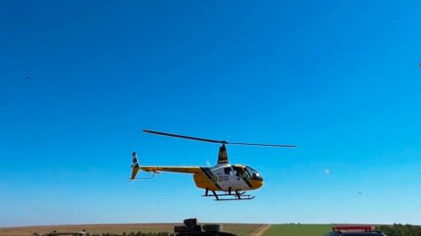 Com apoio de helicóptero, PM apreende quase meia tonelada de maconha na região de Jussara