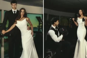 Filho de Carla Perez e Xanddy anuncia casamento e surpreende com ensaio em academia