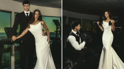 Filho de Carla Perez e Xanddy anuncia casamento e surpreende com ensaio em academia