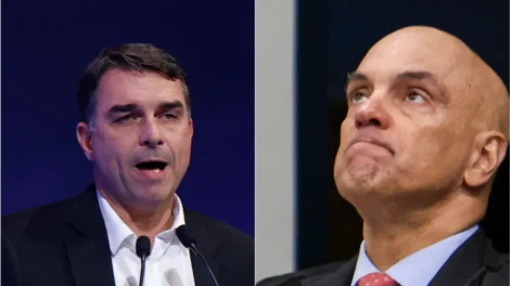 Flávio diz que Moraes faz advocacia administrativa e que mulher do ministro ganha para fingir que advoga