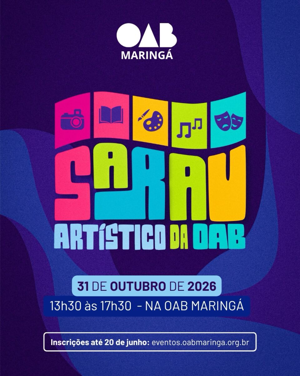 OAB Maringá promove 1º Sarau Artístico e convida advogados a mostrarem seus talentos além do Direito
