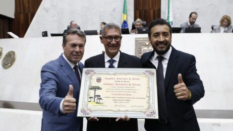 Presidente da Sociedade Rural de Maringá, Henrique Pinto recebe título de Cidadão Benemérito do Paraná