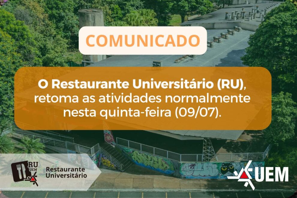 RESTAURANTE UNIVERSITÁRIO VOLTA A FUNCIONAR