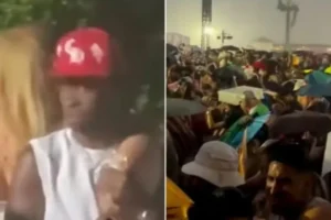 Virginia e Vini Jr. passam perrengue em show evacuado de Bad Bunny
