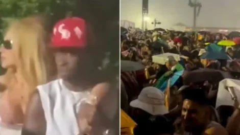 Virginia e Vini Jr. passam perrengue em show evacuado de Bad Bunny