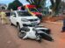 Acidente deixa motociclista ferido na Praça Santo Antônio em Maringá