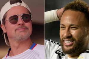 Brad Pitt diz que quer dar aulas de atuação para Neymar simular melhor as faltas
