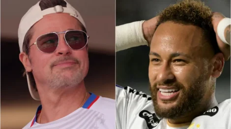 Brad Pitt diz que quer dar aulas de atuação para Neymar simular melhor as faltas