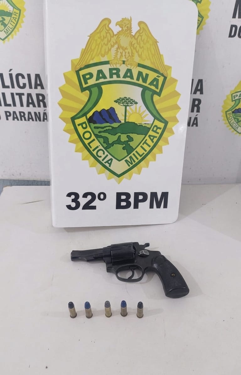 Homem é preso com arma calibre .38 e cinco munições em Paiçandu