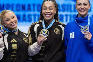 Lorrane Oliveira e Caio Souza são ouro no Brasileiro de Ginástica