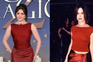 Maisie Williams recria look de Sandra Bullock usado em première de 1999