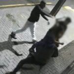 Polícia Civil divulga imagens de suspeitos de agredirem casal para realizar furto de bolsa em Maringá; VÍDEO