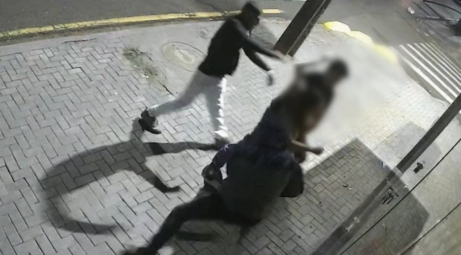 Polícia Civil divulga imagens de suspeitos de agredirem casal para realizar furto de bolsa em Maringá; VÍDEO
