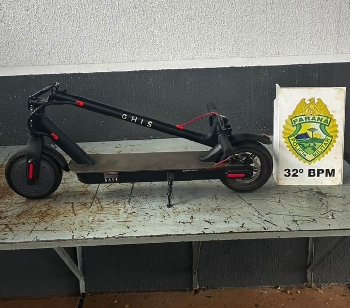 Polícia Militar recupera em Sarandi patinete furtado em Maringá