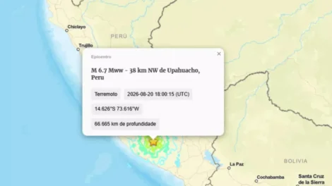 Terremoto de magnitude 6,7 atinge o Peru e é sentido em várias regiões