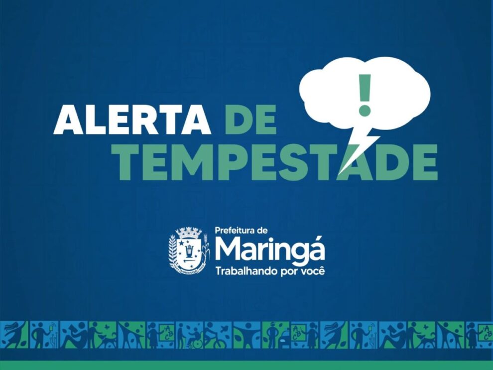 Defesa Civil do Paraná alerta para risco de tempestades na região de Maringá nesta quinta-feira (10)