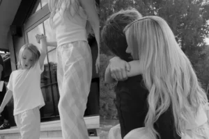 Emma Roberts compartilha registros em família com filho e marido
