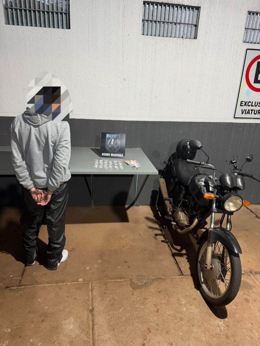 Guarda apreende moto com mais de R$ 100 mil em débitos em Maringá; motociclista foi preso por tráfico de drogas