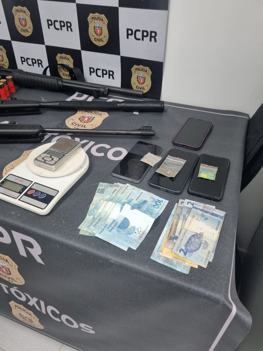 Prisão e apreensão de armas na região de Maringá