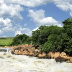 Rio Tietê fica com a água escura na região de Salto (SP)