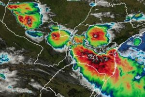 Temporal deixa dezenas de árvores caídas e causa danos em imóveis e postes em Maringá