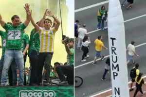 Apoiadores de Flávio pedem ataque nuclear de Trump contra o Brasil
