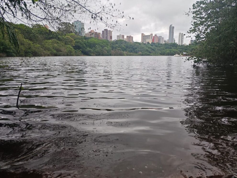 Lago do Parque do Ingá atinge maior nível de água em pouco mais de 1 ano
