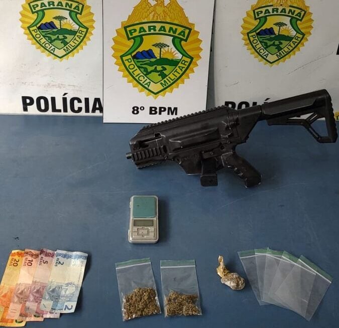 Submetralhadora é apreendida após tentativa frustrada de assalto na região de Maringá